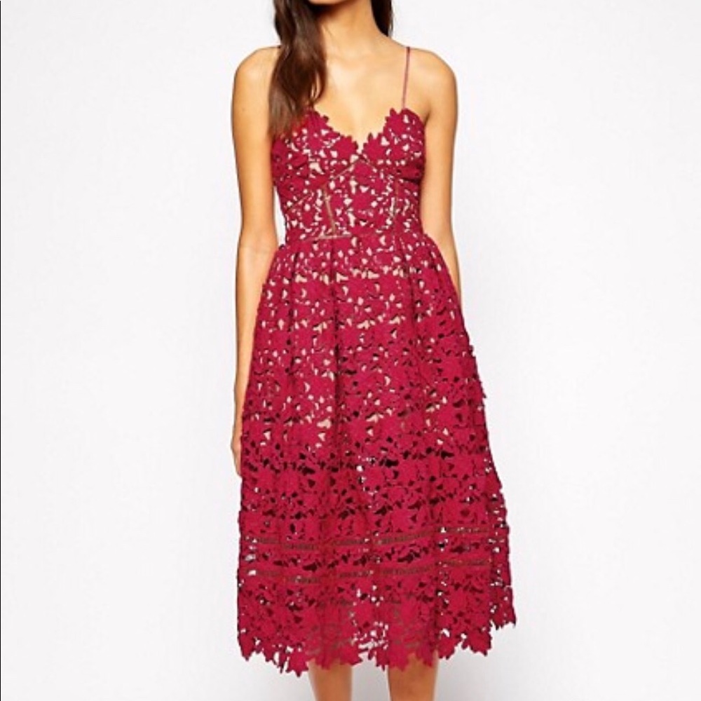 Self Portrait Azalea Red dress
